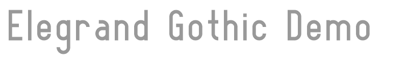 Elegrand Gothic Demo