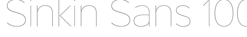 Sinkin Sans 100 Thin