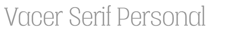 Vacer Serif Personal