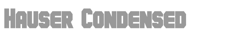 Hauser Condensed