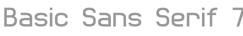 Basic Sans Serif 7