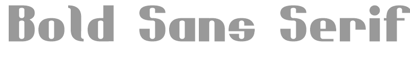 Bold Sans Serif 7