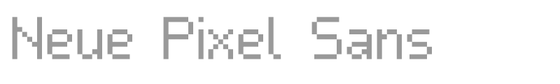 Neue Pixel Sans