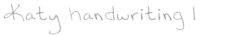 Katy Handwriting