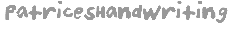Patrices Handwriting