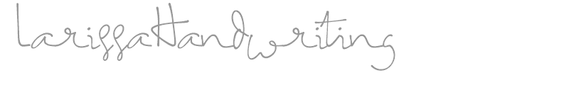Larissa Handwriting