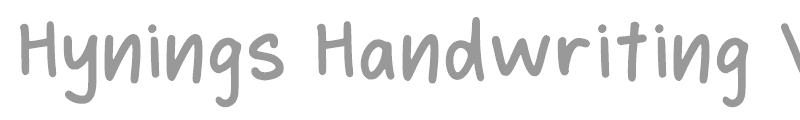 Hynings Handwriting