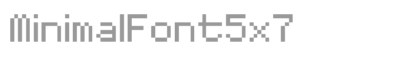 MinimalFont5x7