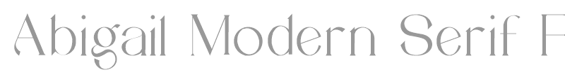 Abigail Modern Serif
