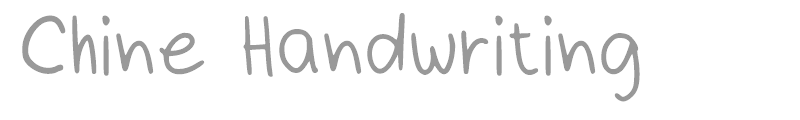 Chine Handwriting