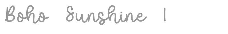 Boho Sunshine Script