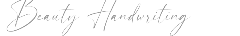 Beauty Handwriting
