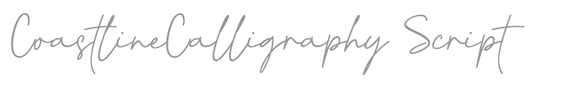 Coastline Calligraphy Script