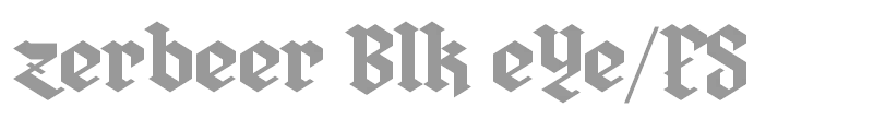 Zerbeer Blk eYe/FS