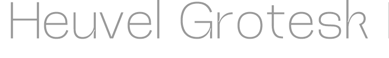 Heuvel Grotesk - Demo