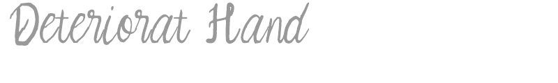 Deteriorat Hand